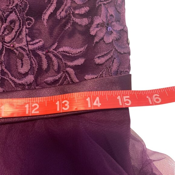 Morilee by Madeline Gardner Eggplant Gown size 14 - Picture 8 of 9